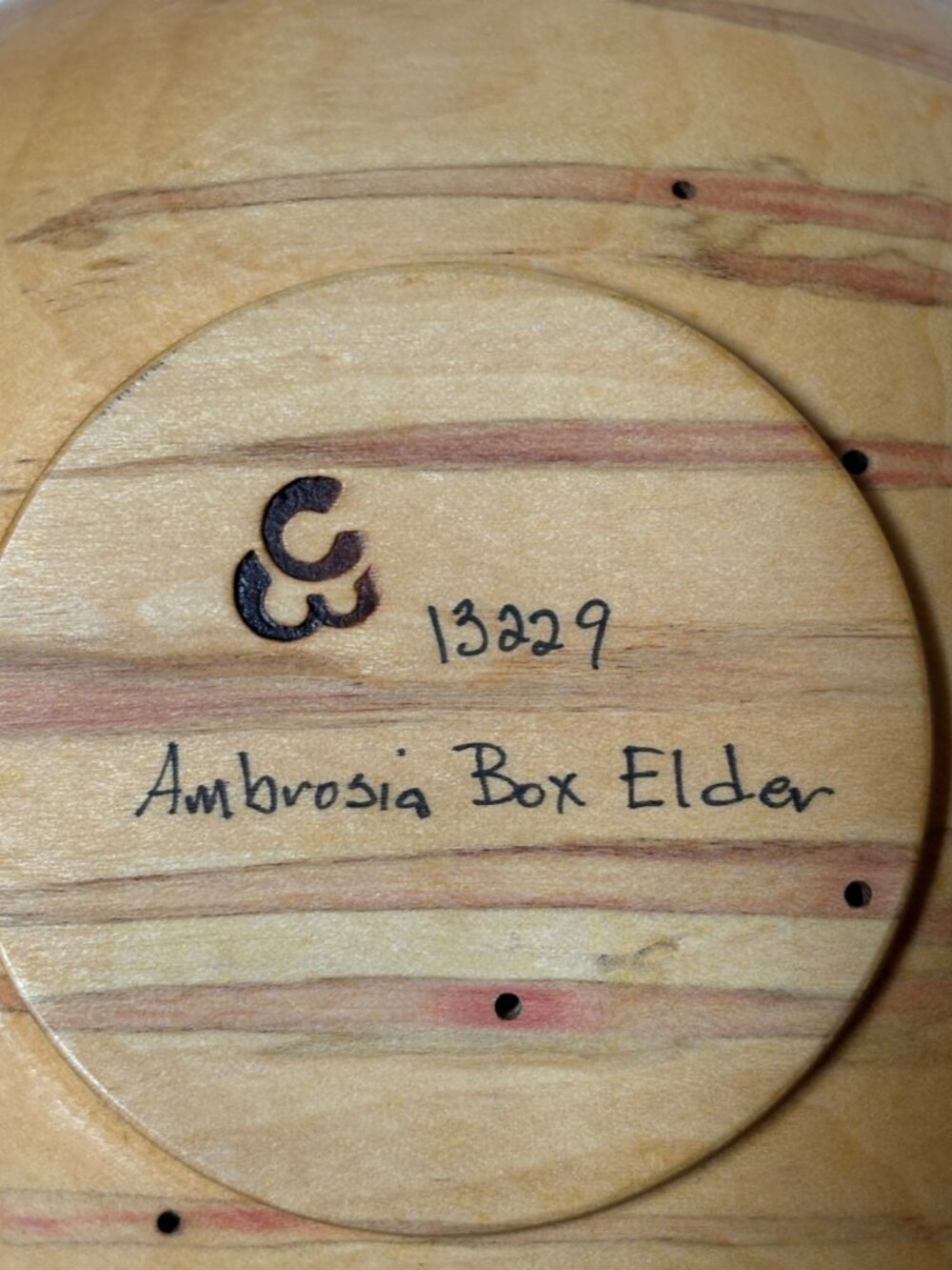 Warren Carpenter Ambrosia Box Elder Bowl • Signed • Hand‑Turned Art - Picture 3 of 9